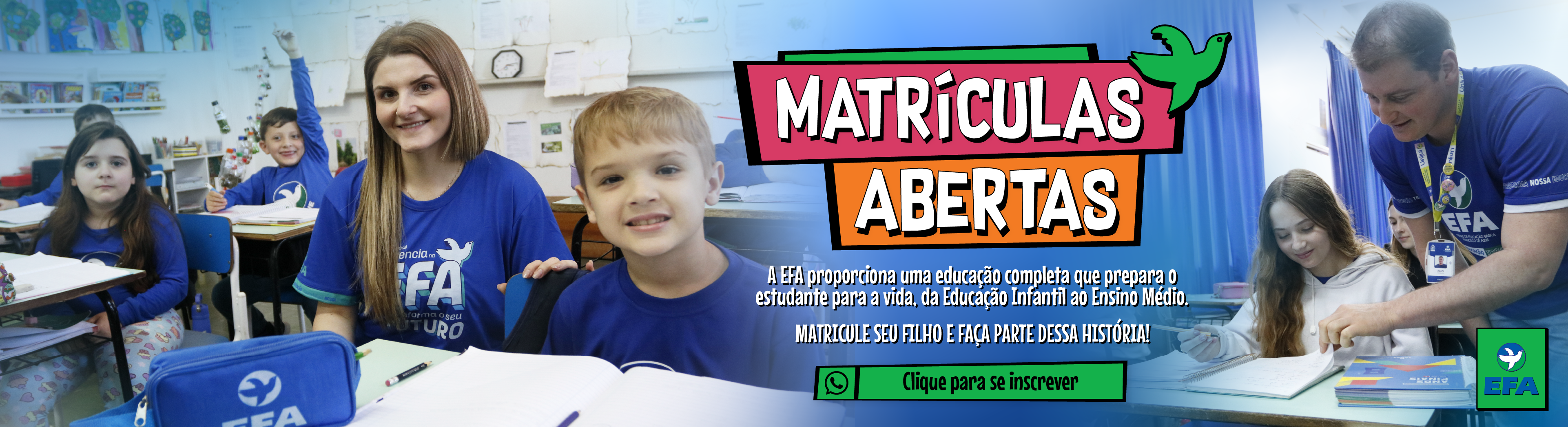 Banner EFA MATRIC ABERTAS