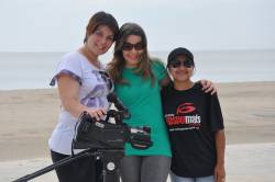 Gherusa, Sabrina e Marizandra durante a produção