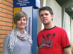 Professora Enise e acadêmico Maicon