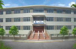 Foto ilustrativa de como ficará a pintura externa do Câmpus Três Passos