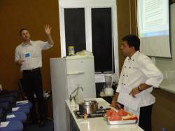 André Sartori e Ricardo Sabbado durante o curso